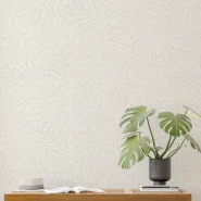 کاغذ دیواری مدرن اتم طرح شاخ و برگ کد 6113